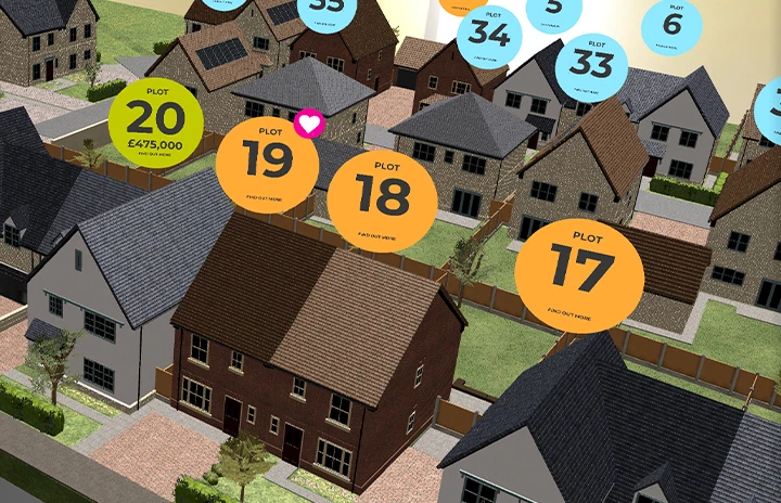 a 3D model of a housing development