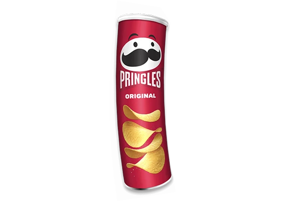 3D modelled red Pringles tube