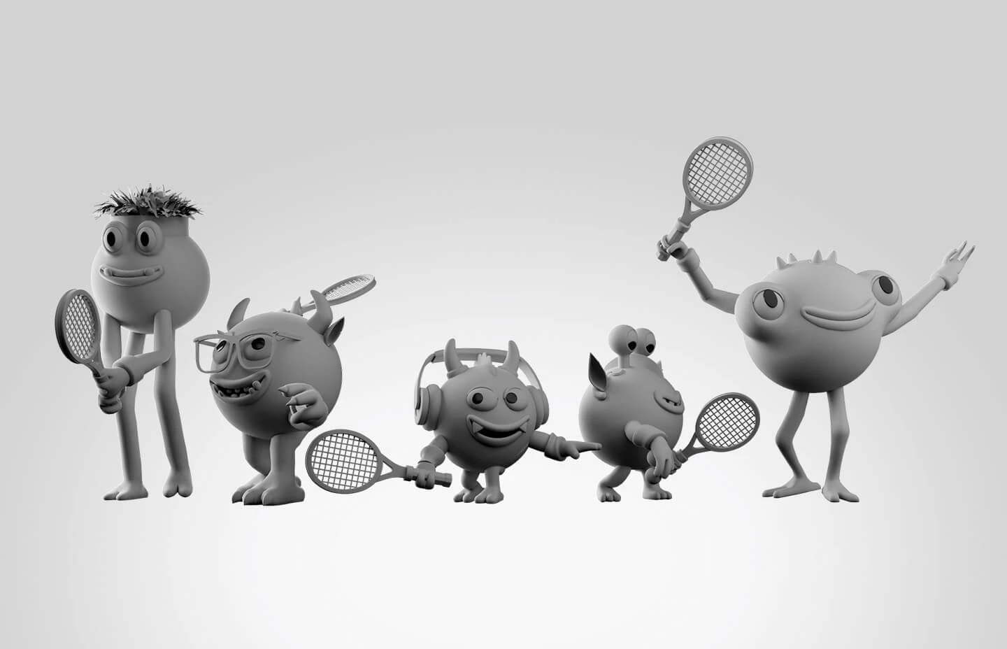 3D models of the Tennisables characters