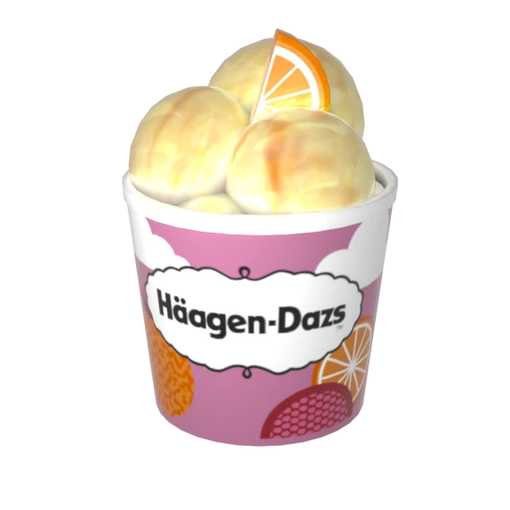 3D model of H&auml;agen-Dazs new ice cream flavour