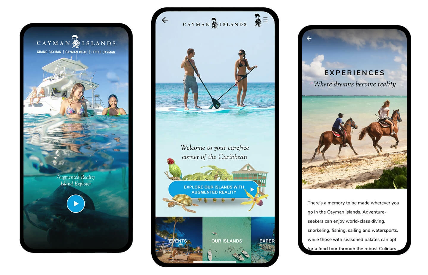 Mobile app screenshots and design