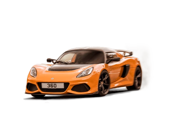 an orange Lotus Sports car